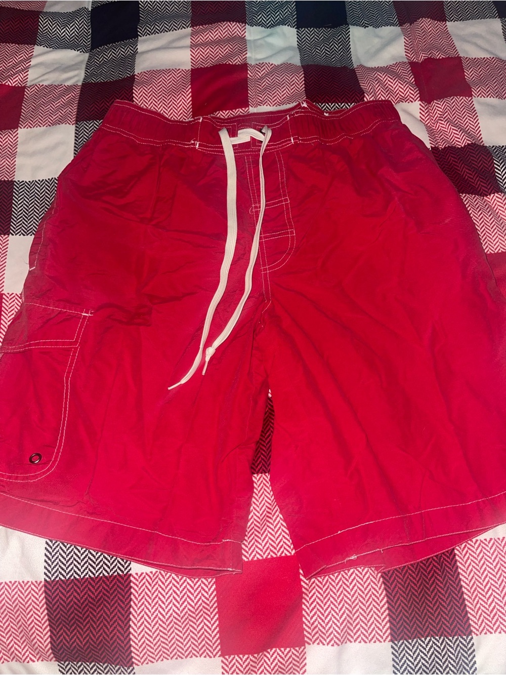 St. John's Bay Bold Red Men's Swim Board Shorts